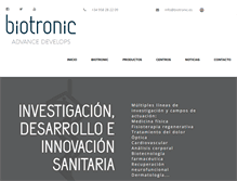 Tablet Screenshot of biotronic.es